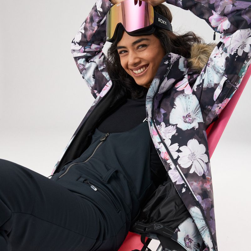 Giacca da snowboard donna ROXY Jet Ski true black blurry flower 14