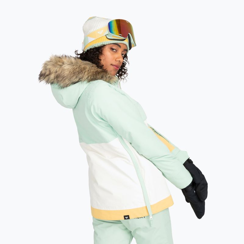 Giacca da snowboard donna ROXY Shelter verde cammeo 3