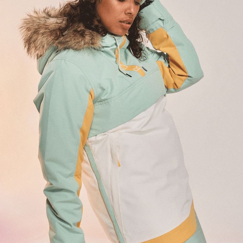 Giacca da snowboard donna ROXY Shelter verde cammeo 15