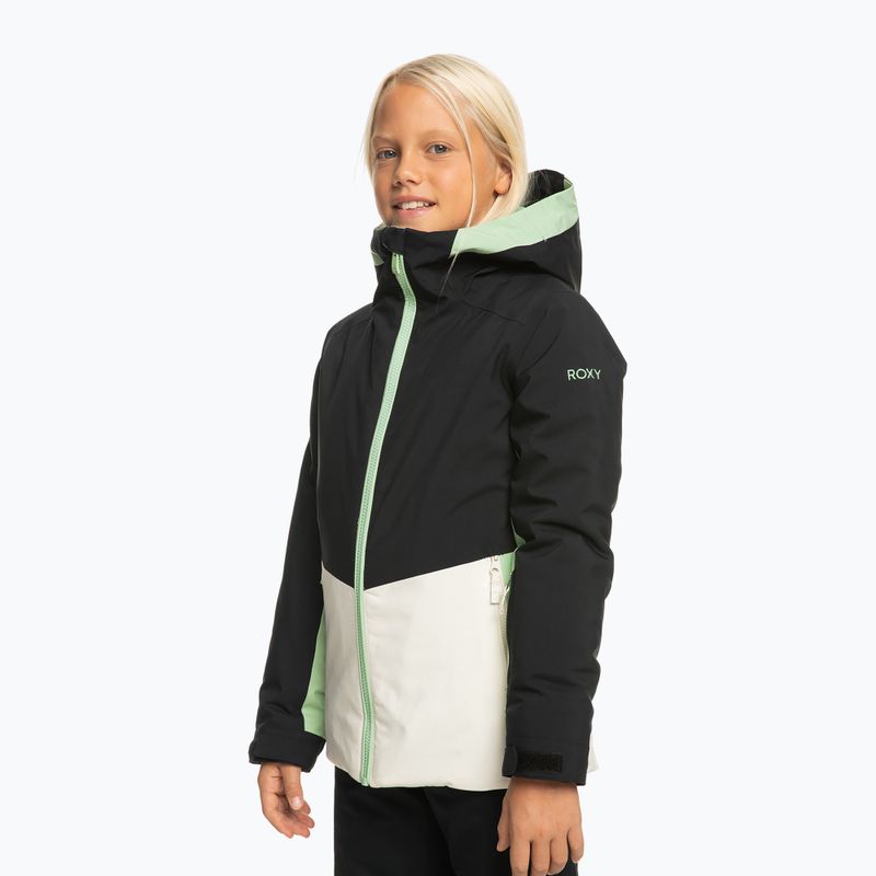 Giacca da snowboard per bambini ROXY Silverwinter Girl nero vero 2