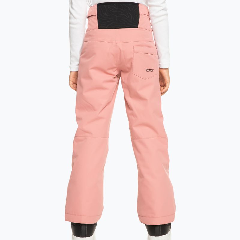 Pantaloni da snowboard per bambini ROXY Diversion Girl dusty rose 2