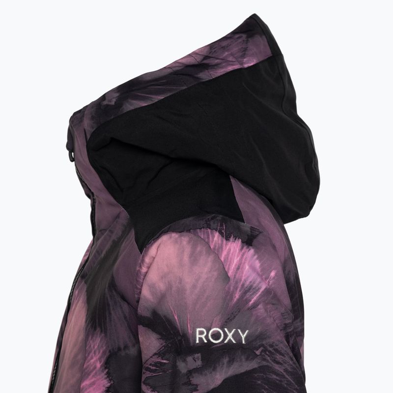 Giacca da snowboard per bambini ROXY Silverwinter Girl true black pansy pansy 5