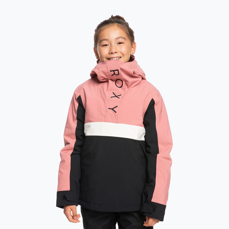 Giacca da snowboard per bambini ROXY Shelter Girl dusty rose