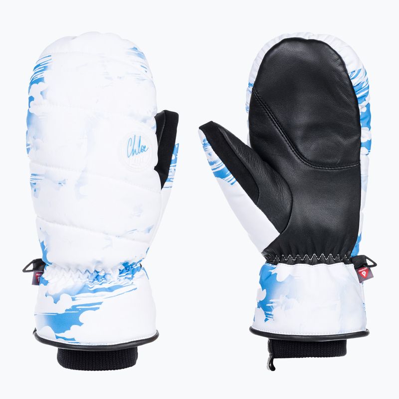 Guanti da snowboard da donna ROXY Flint Creek Mitt nuvole blu azzurro 7