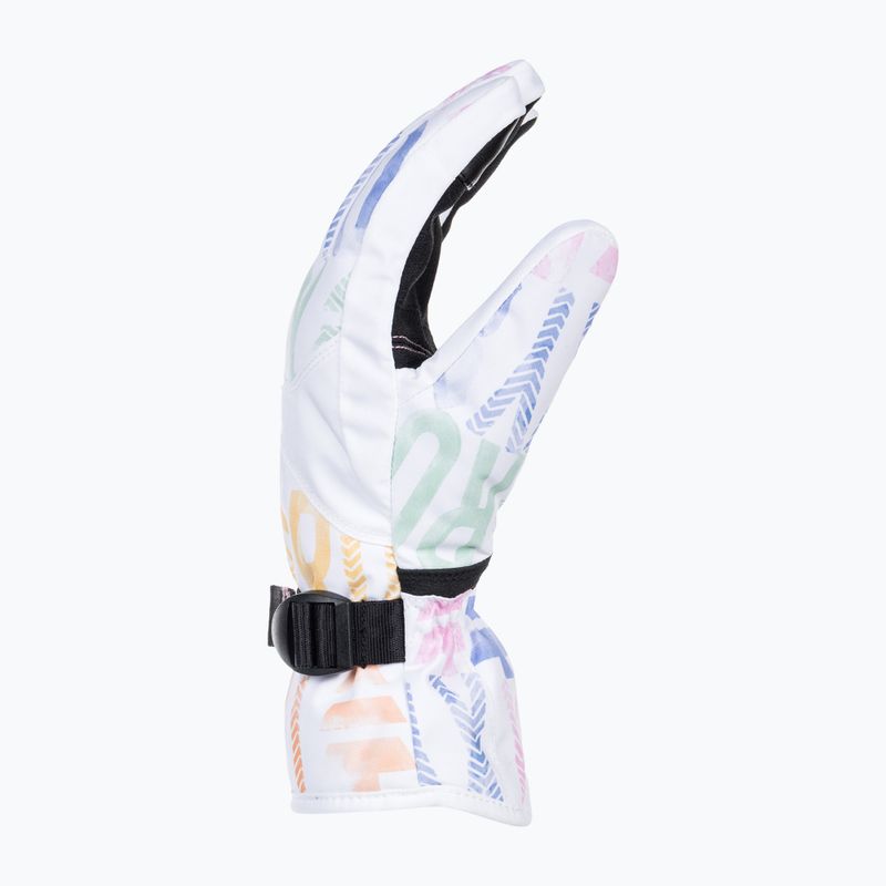 Guanti da snowboard da donna ROXY Jetty nero brillante bianco sapone 6