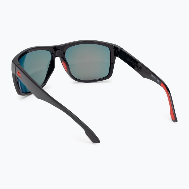 Occhiali da sole da uomo Quiksilver Transmission nero ml rosso 2