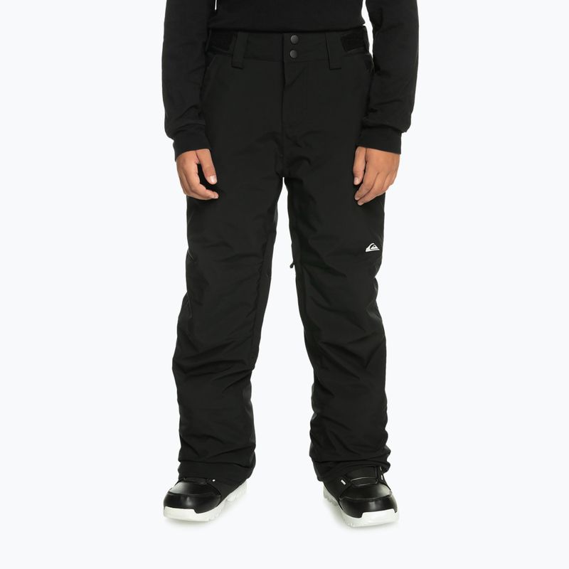 Pantaloni da snowboard Quiksilver Estate Youth da bambino nero vero