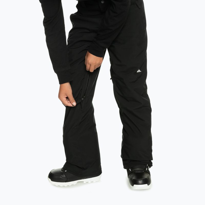 Pantaloni da snowboard Quiksilver Estate Youth da bambino nero vero 6