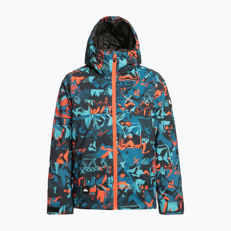 Quiksilver Mission Printed Youth giacca da snowboard da bambino building moutains grenadine