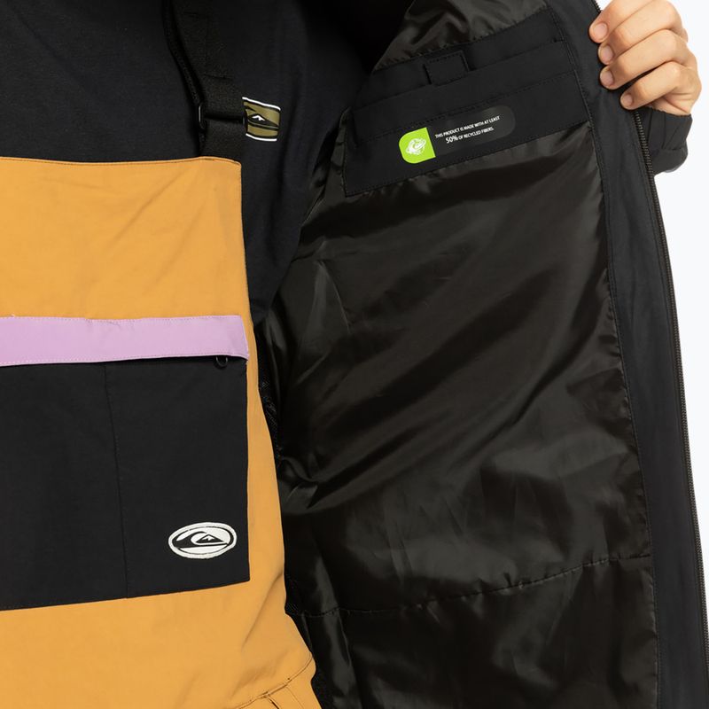 Giacca da snowboard Quiksilver High In The Hood uomo nero vero 10