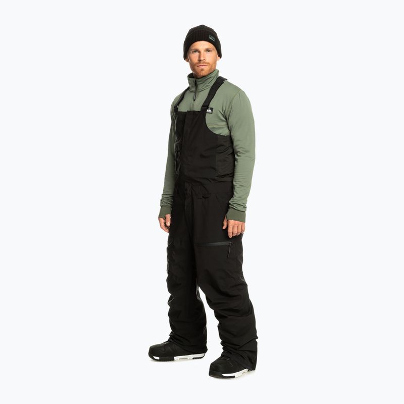Pantaloni da snowboard Quiksilver Utility Bib da uomo nero vero 2