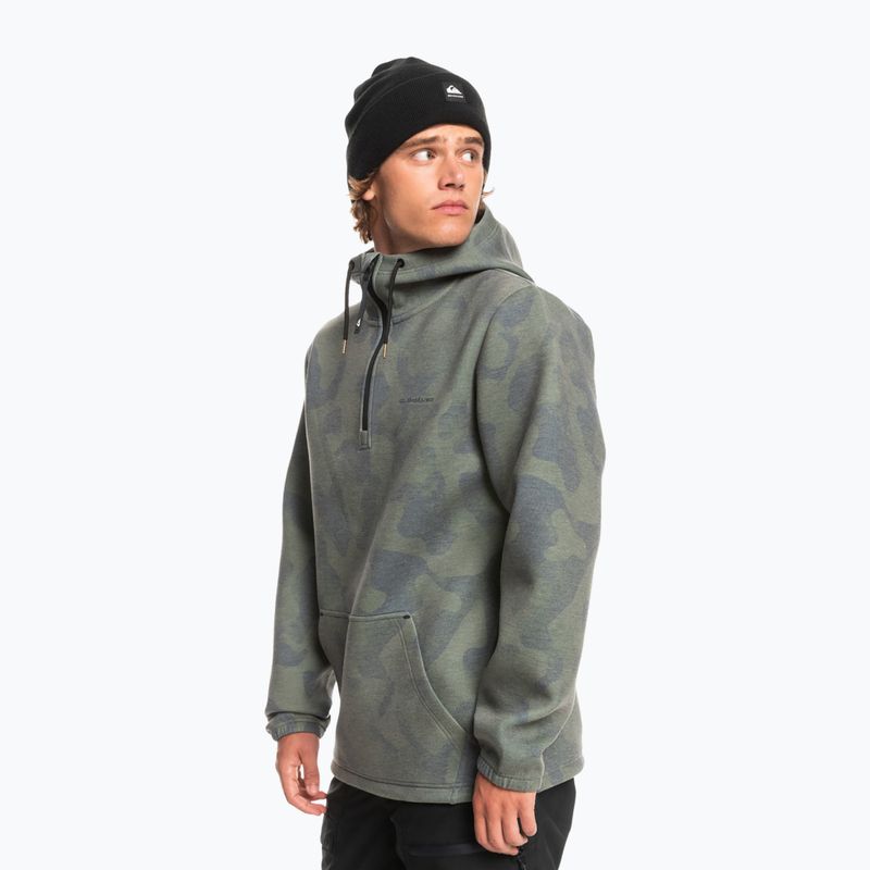 Quiksilver Shredder Hoodie felpa da snowboard tie dye true black 4