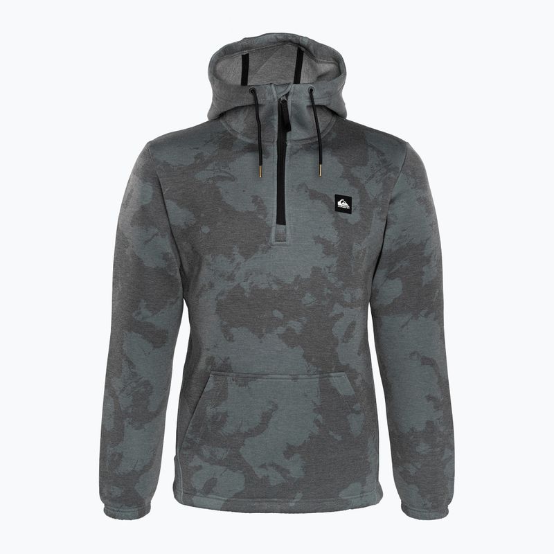 Quiksilver Shredder Hoodie felpa da snowboard tie dye true black