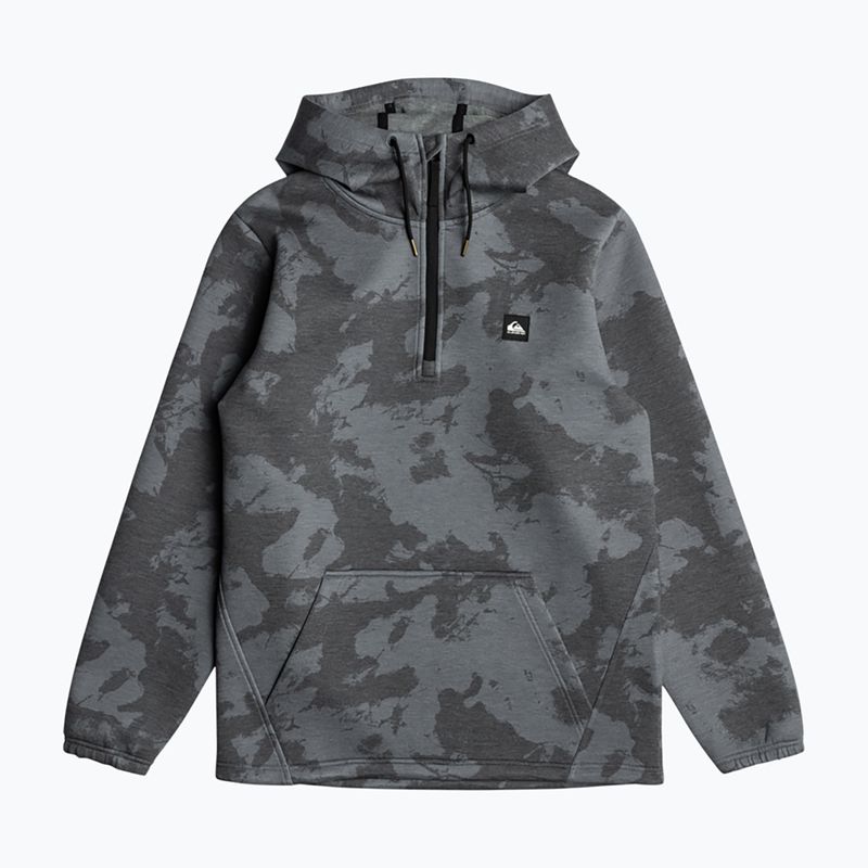 Quiksilver Shredder Hoodie felpa da snowboard tie dye true black 4