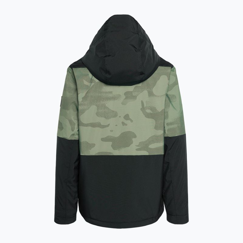 Quiksilver Mission Printed Block Giacca da snowboard per bambini in camo spray con corona d'alloro 2