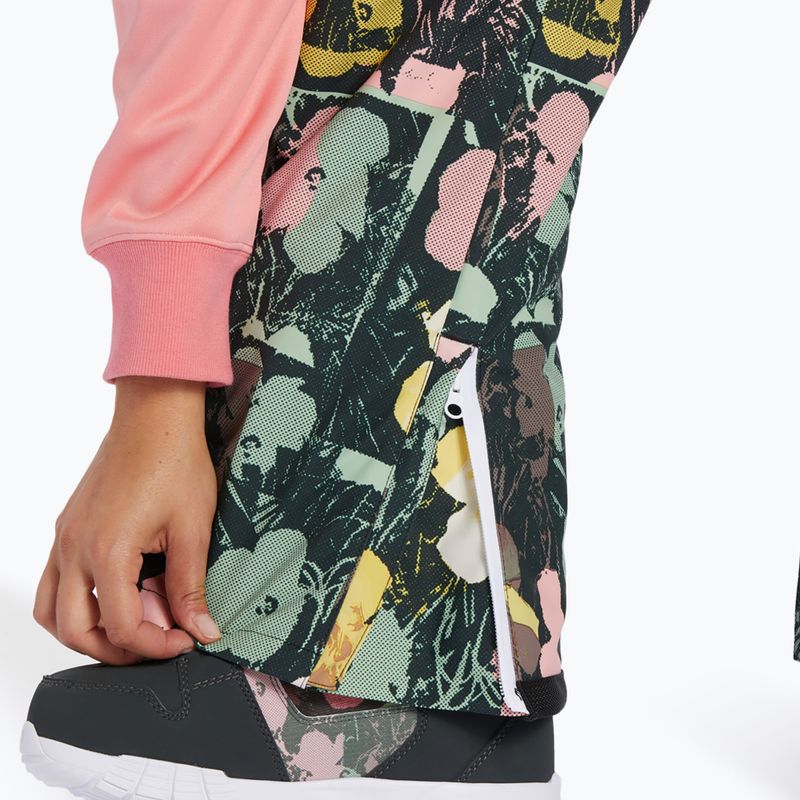 Pantaloni da snowboard da donna DC AW Valiant in fiore 7