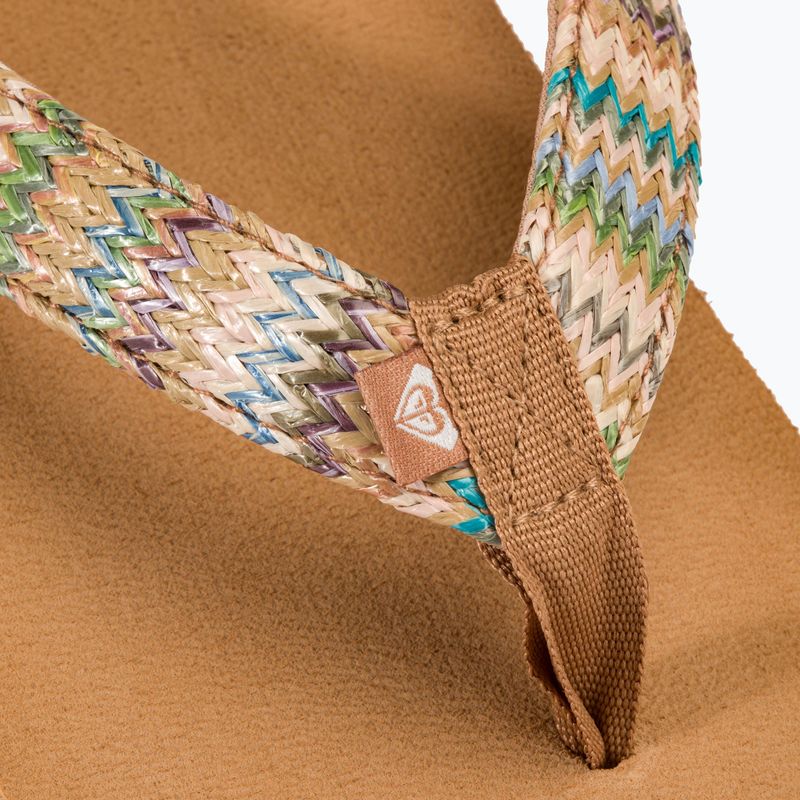 ROXY Porto Raffia II infradito donna multi/oliva 8