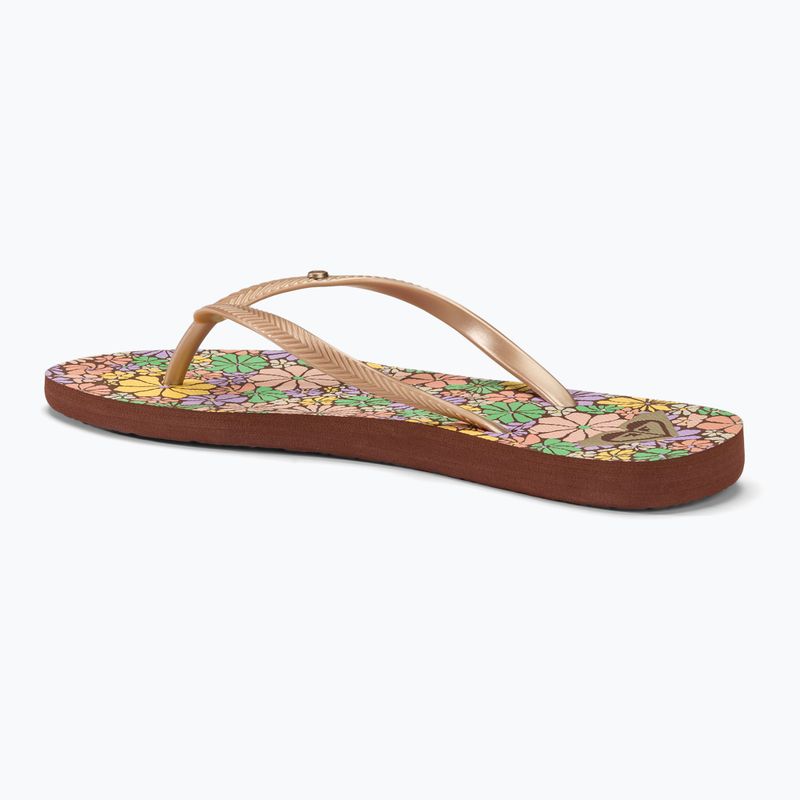 Infradito donna ROXY Bermuda Print combo marrone 3