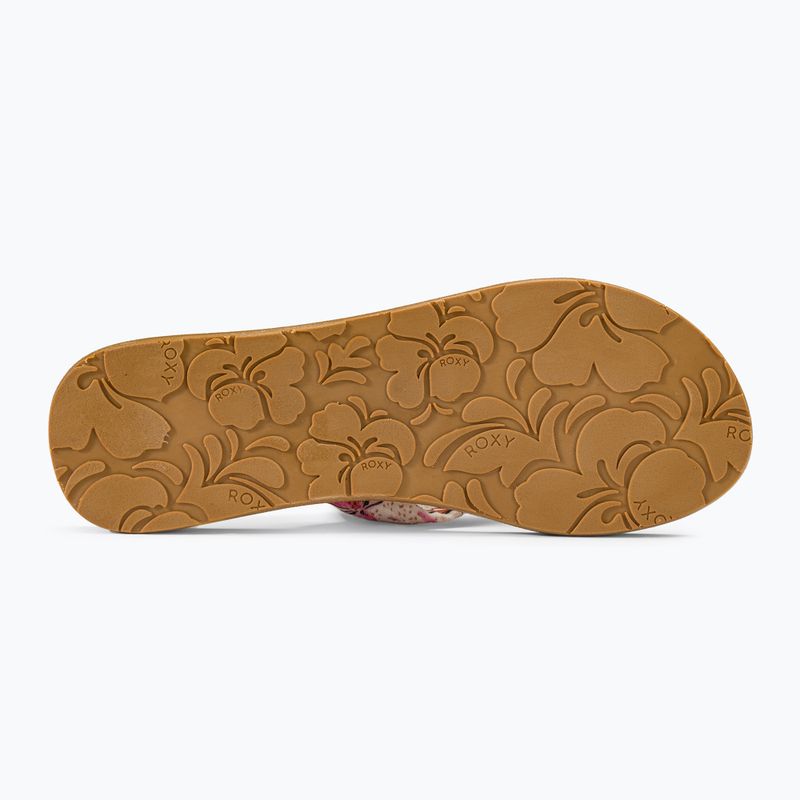 ROXY Paia V infradito donna bianco/rosa stampato 5