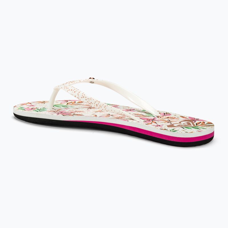 ROXY Portofino III infradito donna bianco/rosa stampato 3