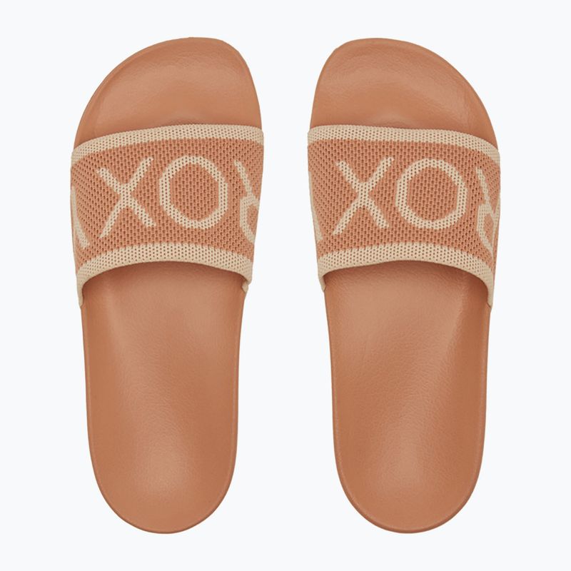 ROXY Slippy Knit infradito da donna grano/caffè turco 2
