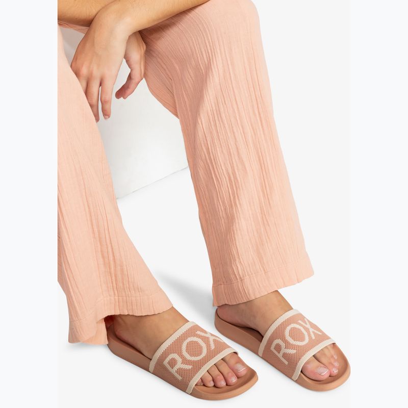 ROXY Slippy Knit infradito da donna grano/caffè turco 4
