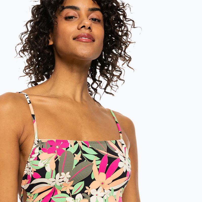Costume intero donna ROXY Printed Beach Classics Lace UP antracite palm song s 6