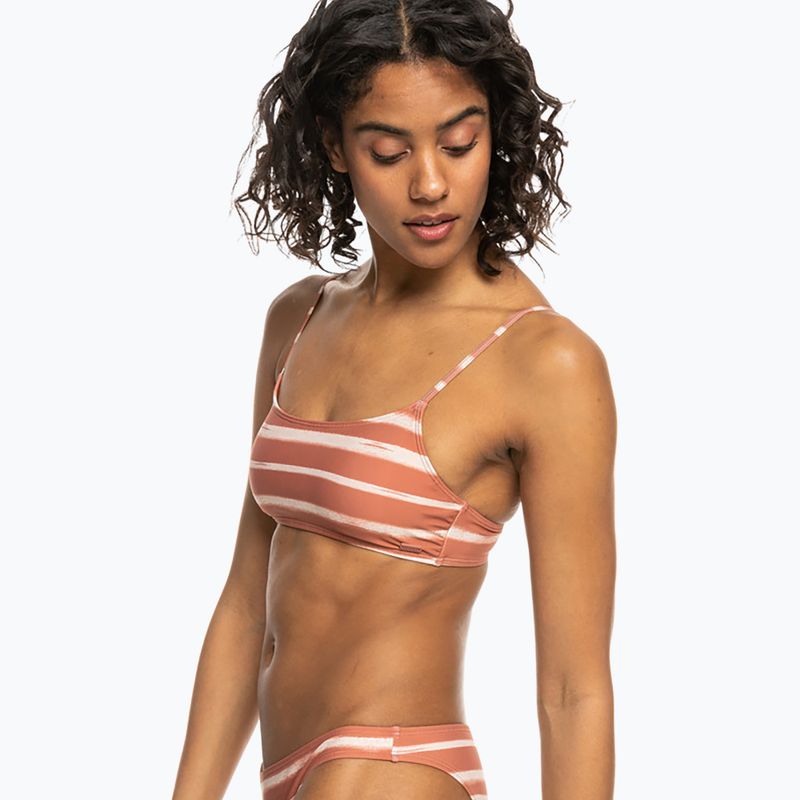 ROXY Top da bagno stampato Beach Classics in legno di cedro a righe allegre 5