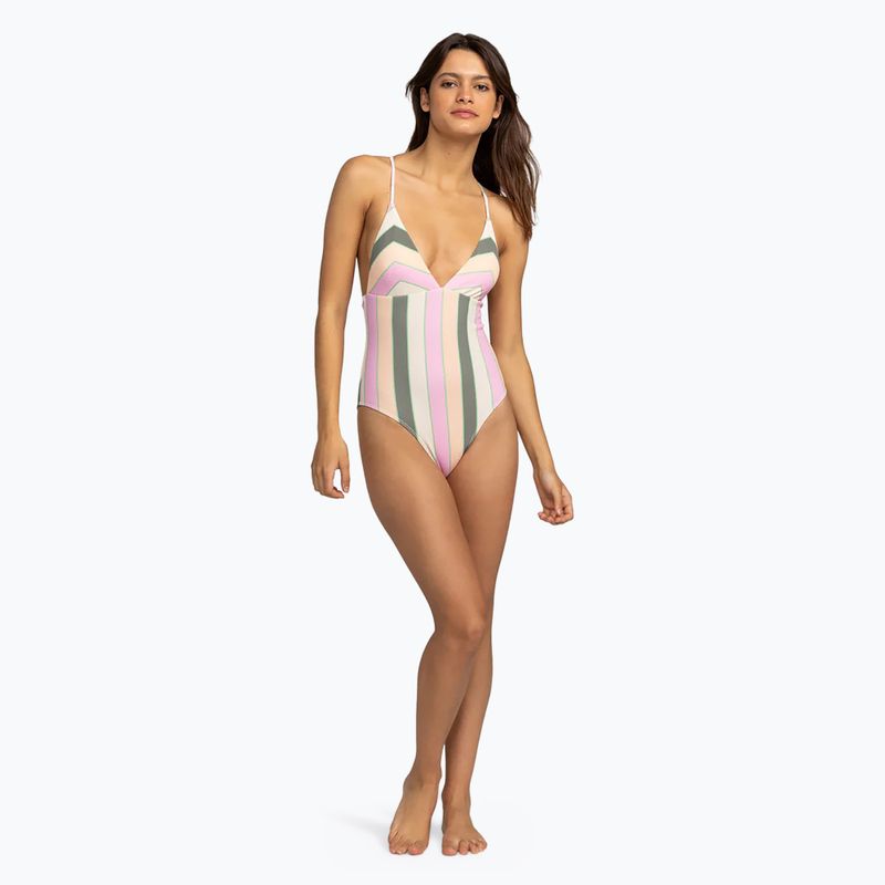 Costume intero donna ROXY Vista Stripe verde agave molto vista stripe 3