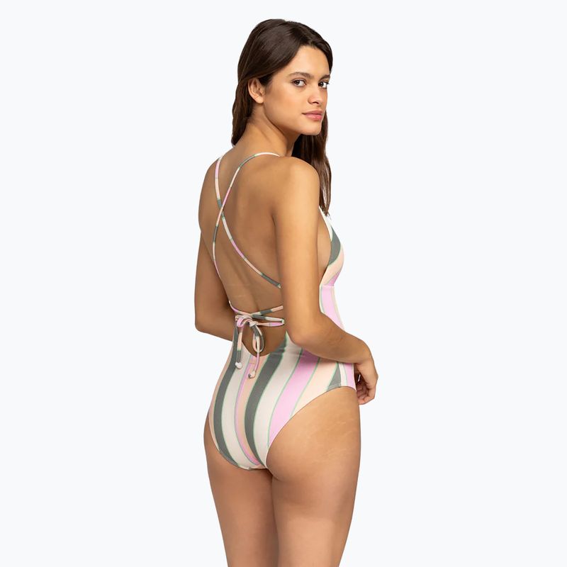 Costume intero donna ROXY Vista Stripe verde agave molto vista stripe 4