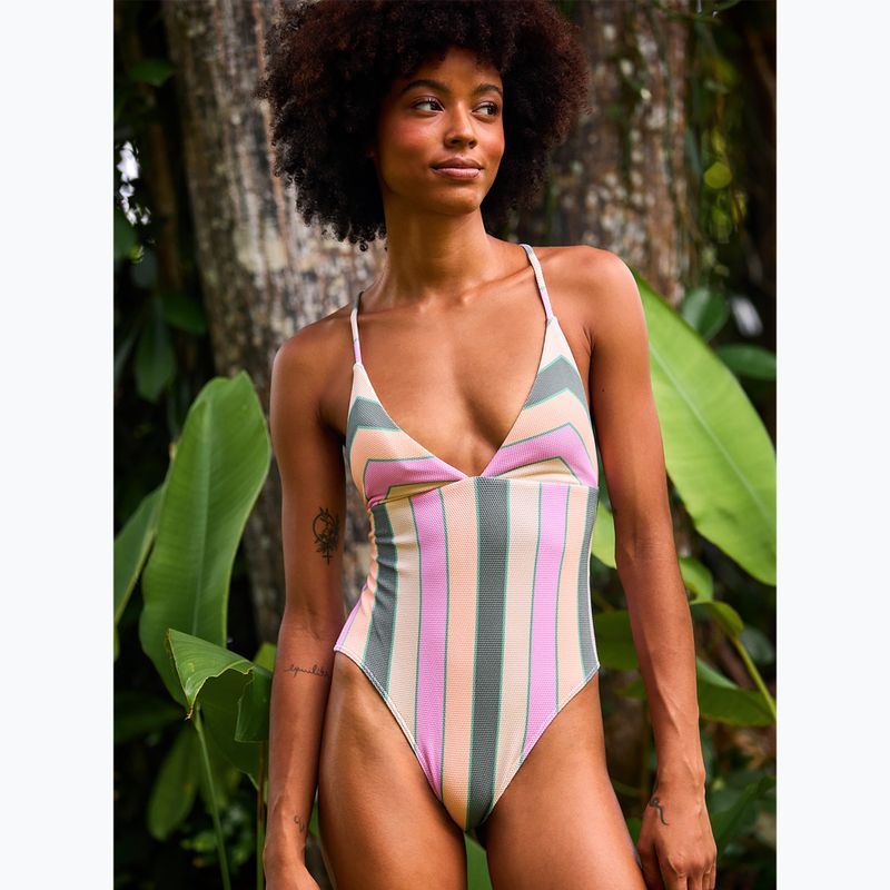Costume intero donna ROXY Vista Stripe verde agave molto vista stripe 6