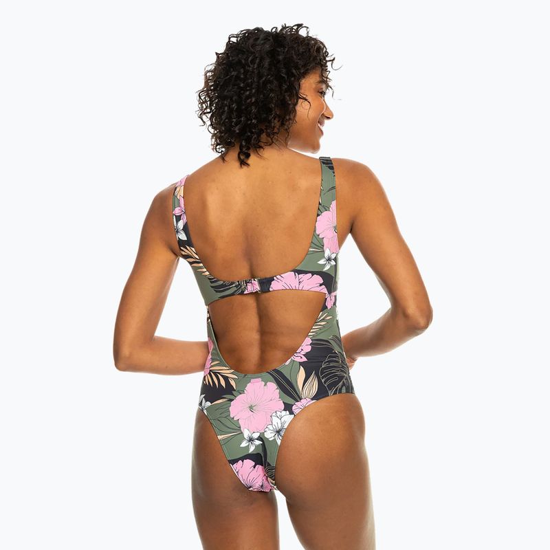 Costume da bagno due pezzi donna ROXY Pro The Double Line One antracite classic pro surf 4