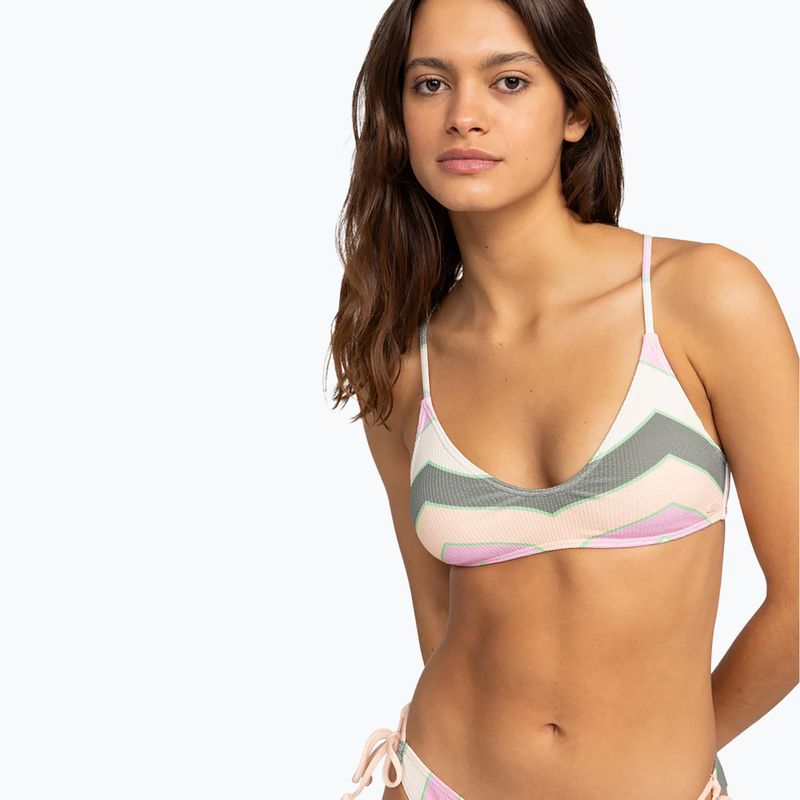 ROXY Vista Stripe Top costume da bagno strappy verde agave molto vista stripe 2