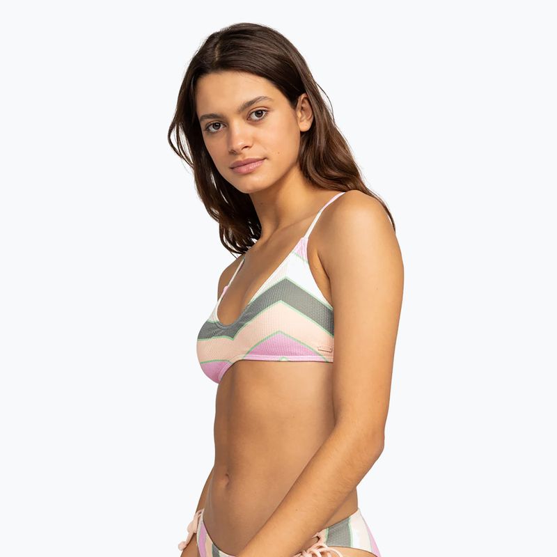ROXY Vista Stripe Top costume da bagno strappy verde agave molto vista stripe 5
