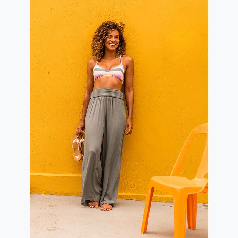 ROXY Vista Stripe Top costume da bagno strappy verde agave molto vista stripe 6