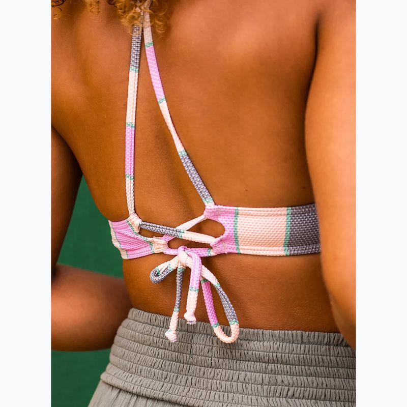 ROXY Vista Stripe Top costume da bagno strappy verde agave molto vista stripe 8
