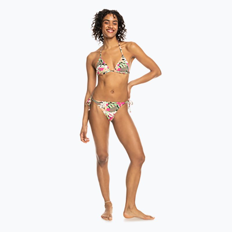 ROXY Stampato Beach Classics Tiki Tri costume top antracite palma canzone s 3