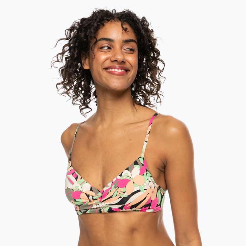 ROXY Stampato Beach Classics Wrap top costume da bagno antracite palm song s 2