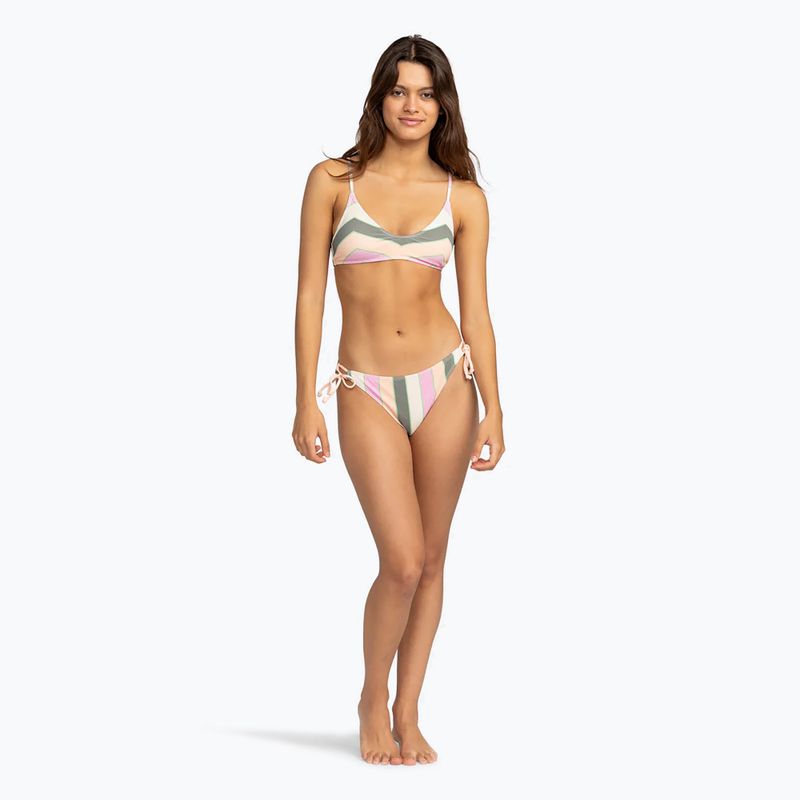 ROXY Vista Stripe Tie Side slip del costume da bagno verde agave molto vista stripe 3