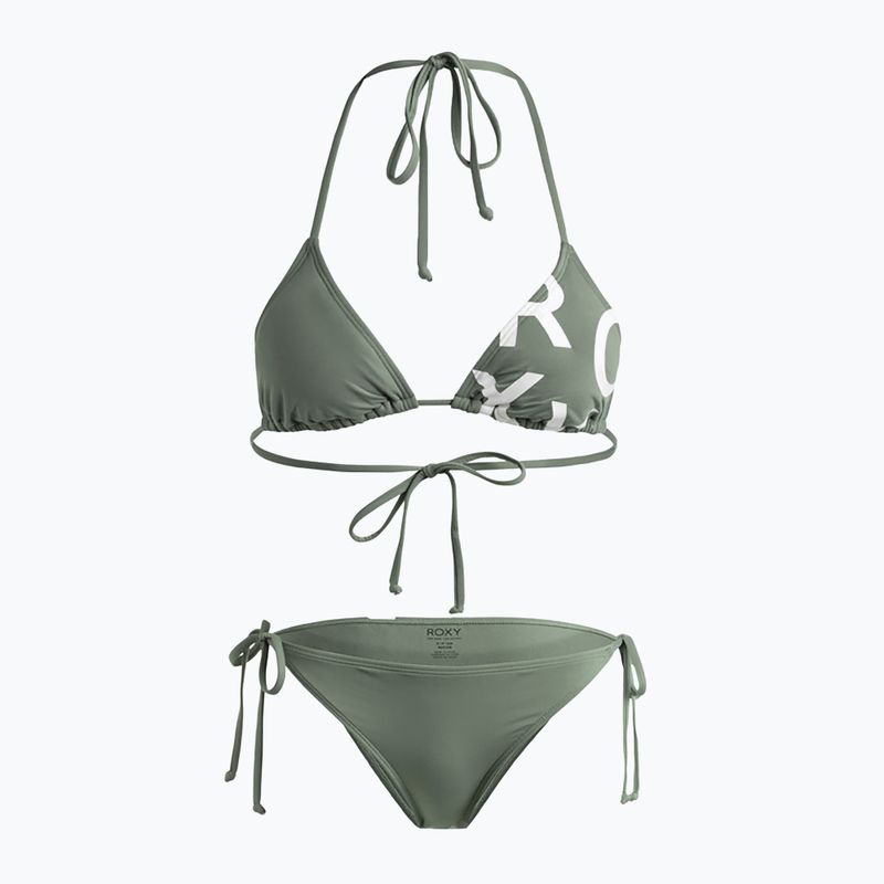 Costume da bagno due pezzi donna ROXY Beach Classics Tie Side verde agave