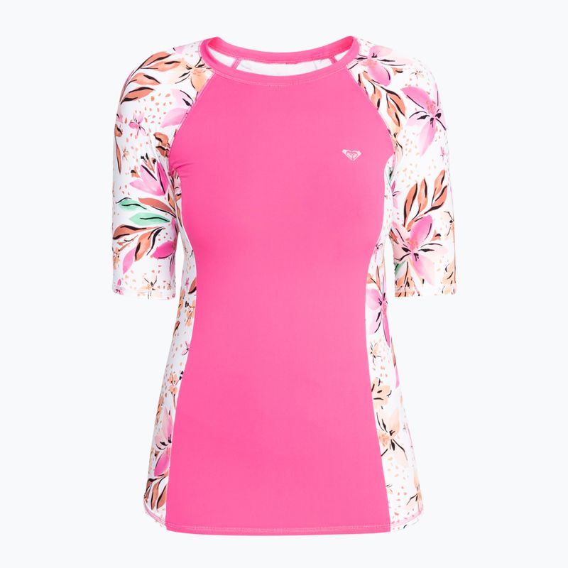 Maglietta da bagno ROXY Lycra donna stampata bianca happy tropical 5