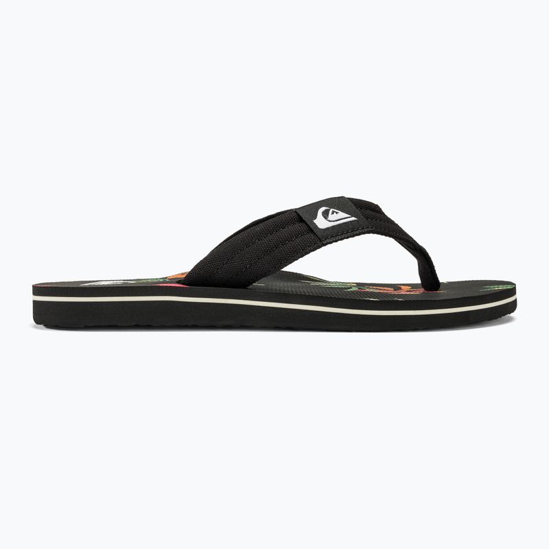 Infradito Quiksilver Molokai Layback II da uomo nero / arancio / verde 2