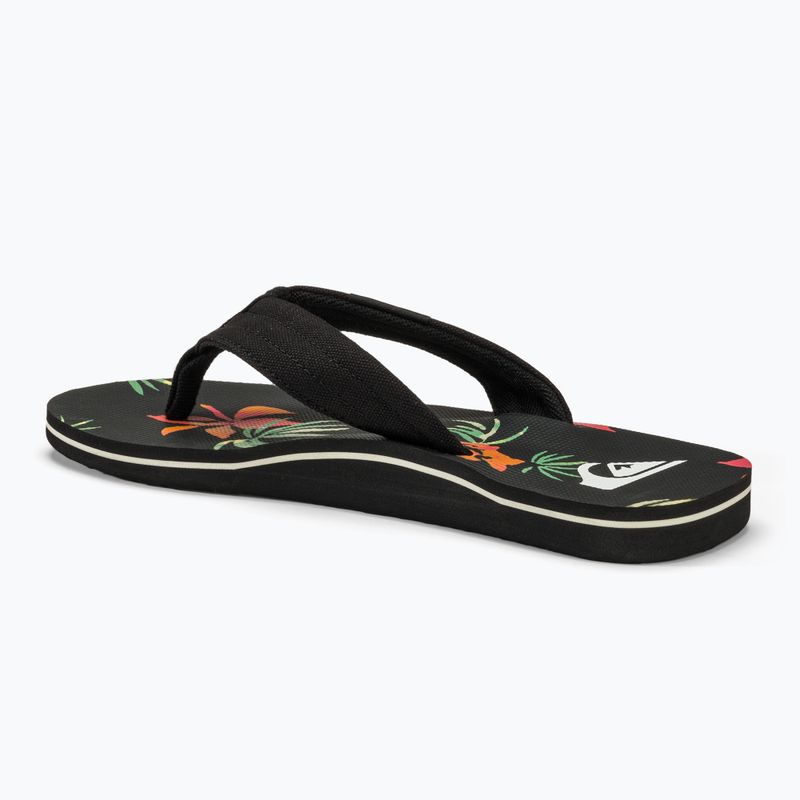 Infradito Quiksilver Molokai Layback II da uomo nero / arancio / verde 3