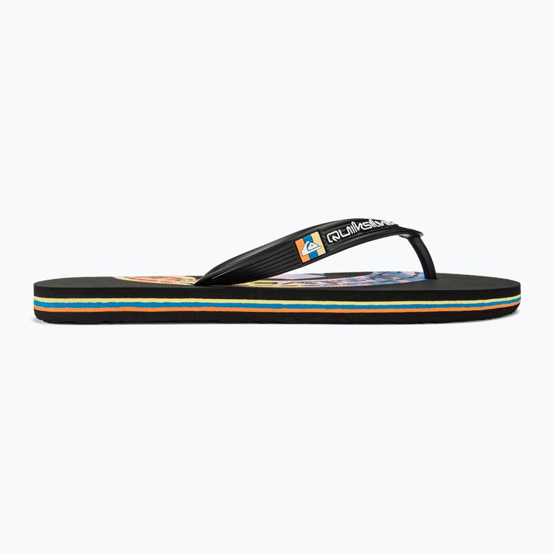 Quiksilver Molokai Art II infradito da uomo nero/nero/arancio 2