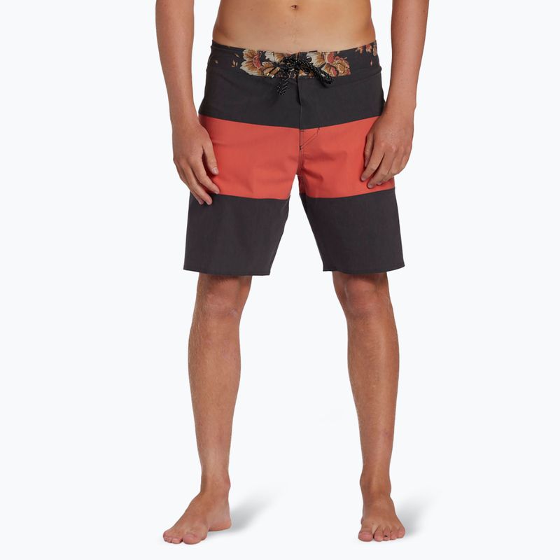 Pantaloncini da bagno Billabong Tribong Pro lavati rossi da uomo 3