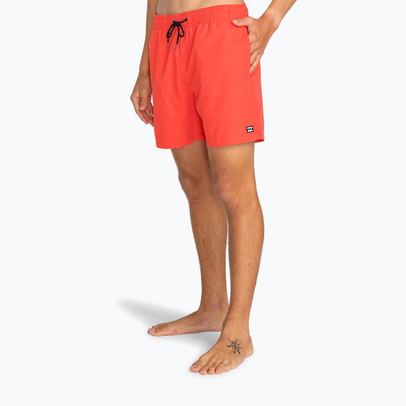 Pantaloncini da bagno uomo Billabong All Day Layback red hot 5