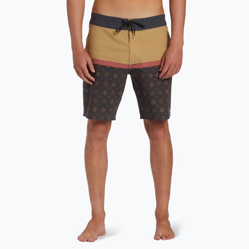 Pantaloncini da bagno Billabong Fifty50 Pro senape da uomo 3