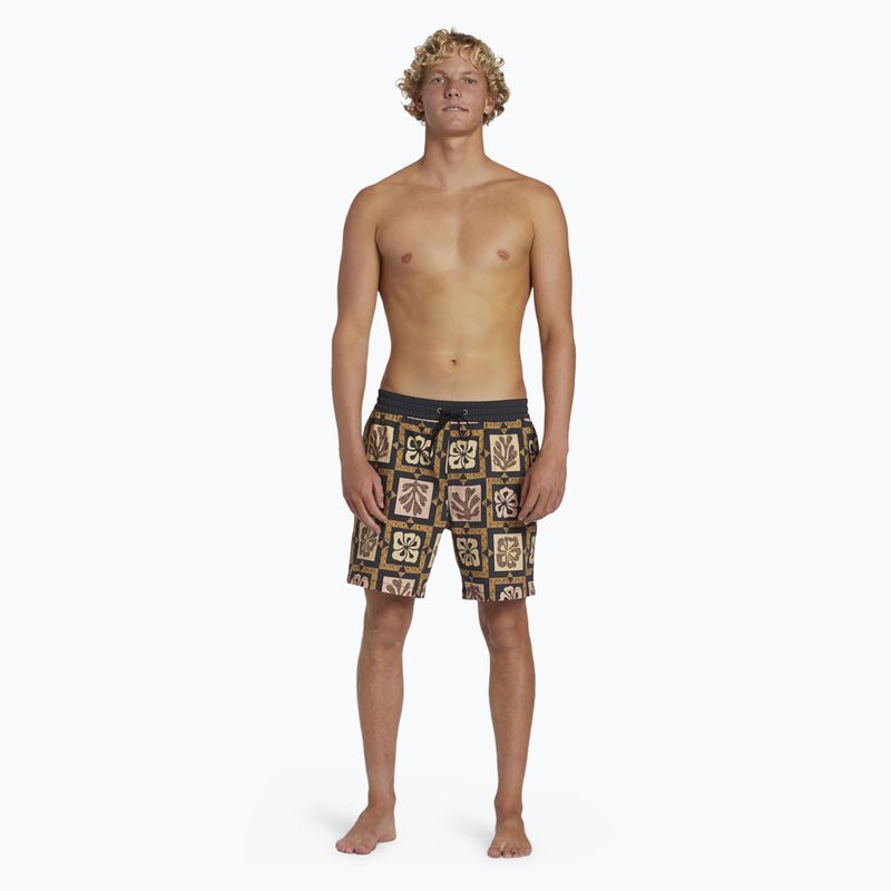 Pantaloncini da bagno Billabong Tiki Reef Layback Sunset da uomo 4