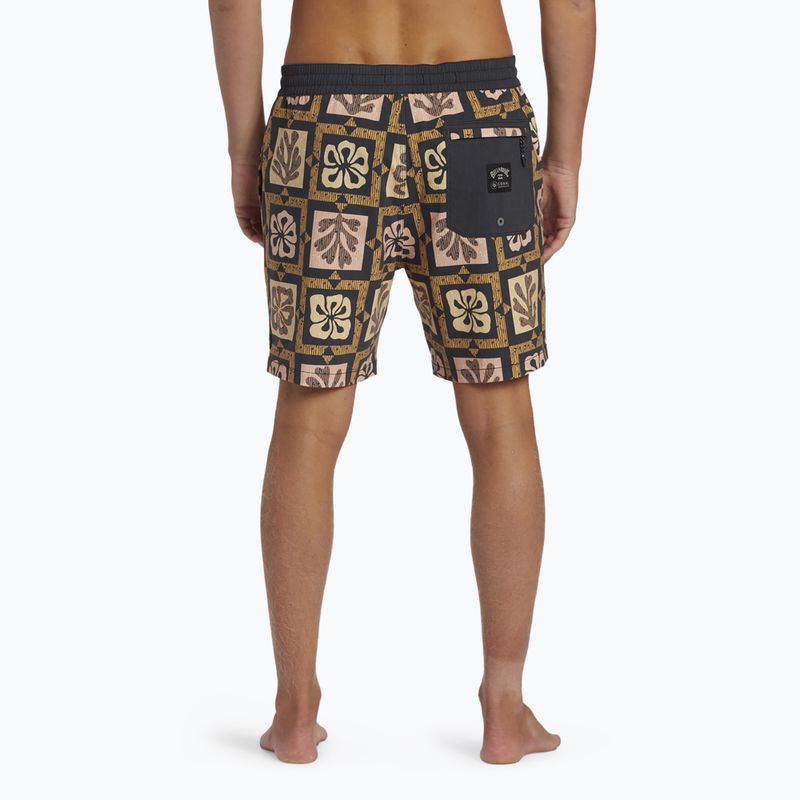 Pantaloncini da bagno Billabong Tiki Reef Layback Sunset da uomo 5