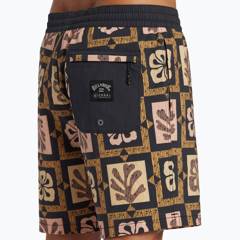 Pantaloncini da bagno Billabong Tiki Reef Layback Sunset da uomo 7